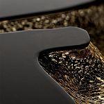 Дизайнерский журнальный стол круглый с декоративным расколом в центре стола Flaming варинант исполнения - 1 | Loft Concept в Твери