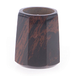 Подсвечник из натурального камня обсидиан со свечой Stone Candlestick варинант исполнения - 1 | Loft Concept в Твери