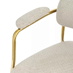 Стул Singer Chair с подлокотниками серый на золотистых ножках варинант исполнения - 6 | Loft Concept в Твери