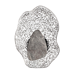 Бра с волнообразным стеклянным плафоном и вставкой из мрамора Liquid Stone варинант исполнения - 1 | Loft Concept в Твери