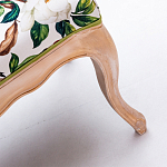 Банкетка из натурального бука золотистая с изображением птиц и цветов Blooming Birds варинант исполнения - 3 | Loft Concept в Твери