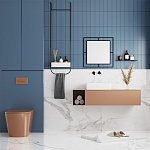 Настенное зеркало квадратной формы в черной металлической раме CORNER MIRROR BLACK варинант исполнения - 3 | Loft Concept в Твери