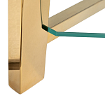 Стеллаж золото с прозрачными стеклянными полками Safekeeping варинант исполнения - 3 | Loft Concept в Твери