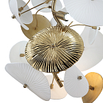 Подвесной светильник с белыми и золотистыми цветами Dahlia Flowers Lamp варинант исполнения - 4 | Loft Concept в Твери