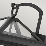 Настенный фонарь черного цвета с прозрачным стеклянным плафоном трапециевидной формы Hinkley варинант исполнения - 2 | Loft Concept в Твери