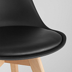 Стул с основой из пластика и мягким сиденьем Arvika Black варинант исполнения - 7 | Loft Concept в Твери