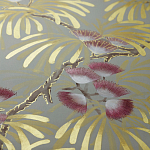 Обои ручная роспись Silk Tree Colourway SC-80 on Pale Grey dyed silk варинант исполнения - 2 | Loft Concept в Твери