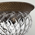 Потолочный светильник с чашеобразным плафоном из толстого волнообразного стекла и широким узорчатым основанием Hinkley варинант исполнения - 10 | Loft Concept в Твери