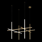 Люстра с 6-ю цилиндрическими плафонами на тонких тросах Trumpet tube варинант исполнения - 3 | Loft Concept в Твери