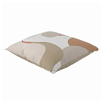 Подушка декоративная хлопковая бежевого цвета с абстрактным принтом Elysian Flow Sand варинант исполнения - 1 | Loft Concept в Твери