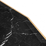 Консоль с чёрной столешницей и золотым фигурным основанием Cosmo варинант исполнения - 4 | Loft Concept в Твери