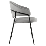 Серый стул с обивкой из искусственной замши Alexis варинант исполнения - 3 | Loft Concept в Твери