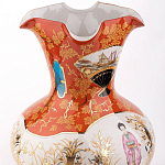 Ваза красного цвета с рисунком Chinoiserie Ceramics варинант исполнения - 1 | Loft Concept в Твери