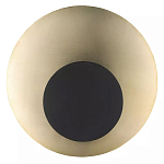Бра круглое в сочетании золотистого и чёрного цвета Round Sconce Gold and Black варинант исполнения - 1 | Loft Concept в Твери