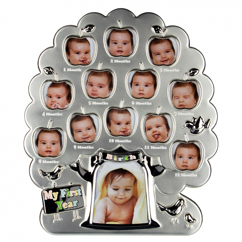 Фоторамка детская Childhood Corner Tree 13 фото Серебристый Фоторамка детская Childhood Corner Tree 13 фото Серебристый в Твери | Loft Concept