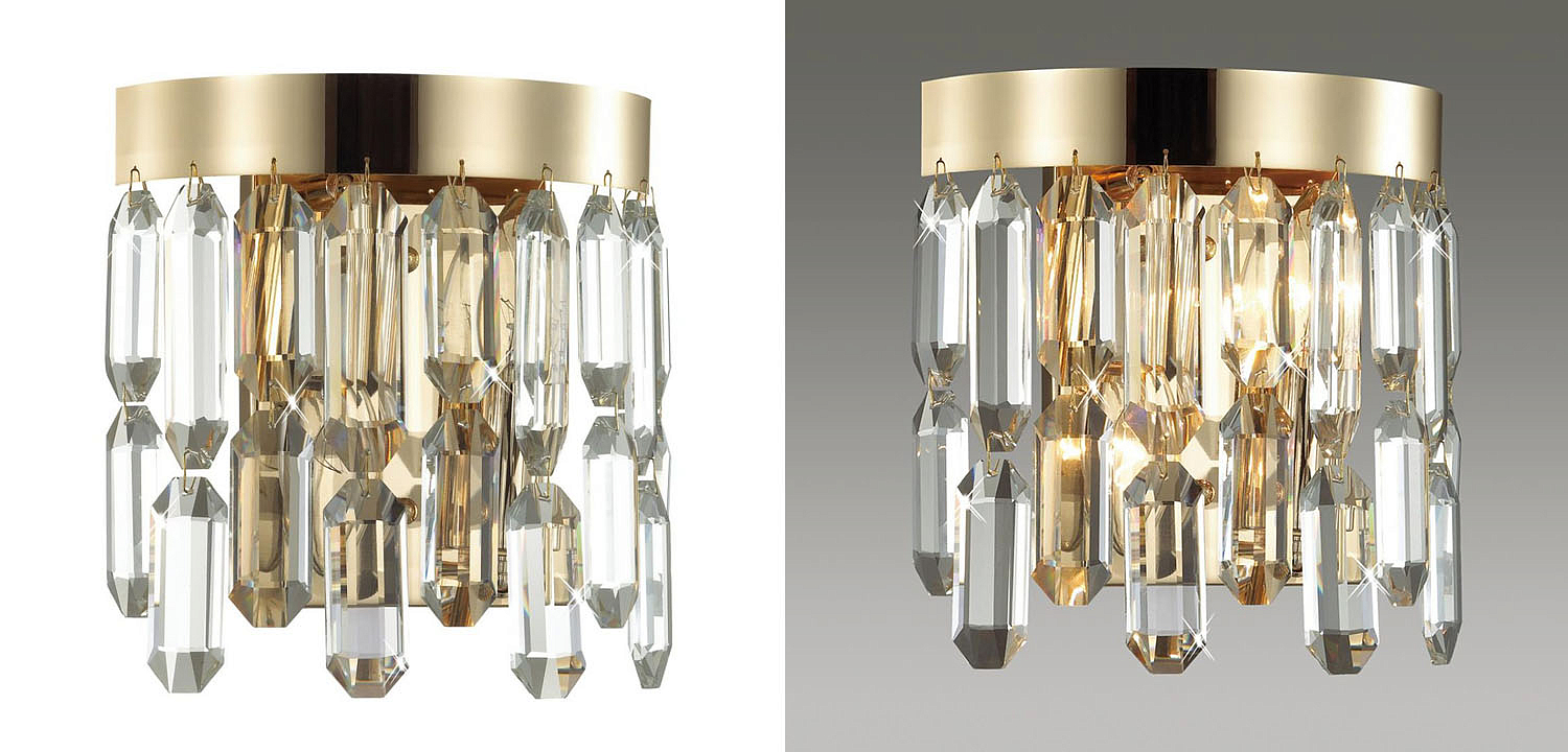 Бра Crystal Polyhedrons Wall Lamp Gold Бра Crystal Polyhedrons Wall Lamp Gold - Loft-Concept в Твери