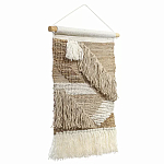 Панно из шерсти и хлопка с узором Beige Calista Cascade варинант исполнения - 1 | Loft Concept в Твери