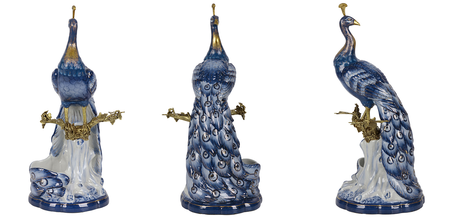 Статуэтка Peacock Blue White Статуэтка Peacock Blue White - Loft-Concept в Твери