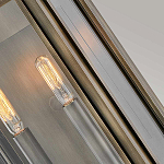 Настенный фонарь прямоугольной формы цвета состаренная латунь с двумя лампами Hinkley варинант исполнения - 2 | Loft Concept в Твери