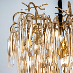 Люстра со стеклянными подвесками янтарного цвета Ambre Glass Chandelier 80 варинант исполнения - 2 | Loft Concept в Твери