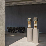 Настольная лампа с основанием из 24 выточенных сферических камней Through Stone варинант исполнения - 4 | Loft Concept в Твери