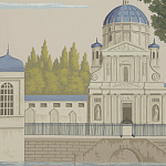 Обои ручная роспись Monuments of Paris Roberts on scenic paper варинант исполнения - 3 | Loft Concept в Твери