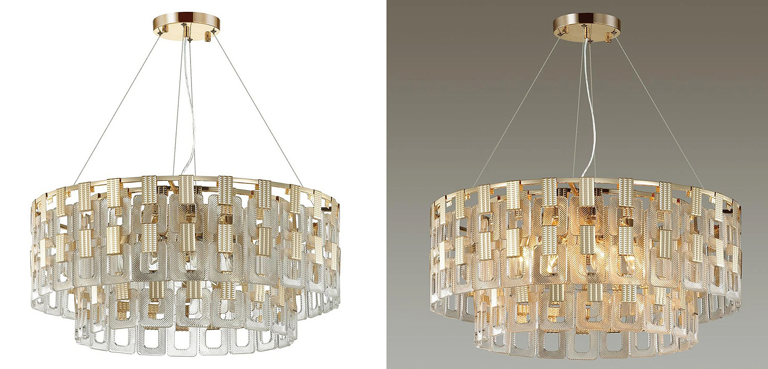 Люстра Ribbed Elements Pendant Round 67 Люстра Ribbed Elements Pendant Round 67 - Loft-Concept в Твери