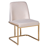 Стул обеденный велюровый кремовый с золотым каркасом Nobility варинант исполнения - 3 | Loft Concept в Твери