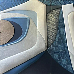 Арт-объект ручной работы Blue Abstraction из 4-х панелей варинант исполнения - 2 | Loft Concept в Твери