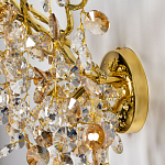 Бра золотого цвета с ветвями и прозрачными хрустальнымих подвесками Droplet Chandelier варинант исполнения - 6 | Loft Concept в Твери