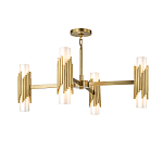 Люстра цвета латунь с 4-мя матовыми цилиндрическими плафонами Elstead Lighting варинант исполнения - 1 | Loft Concept в Твери