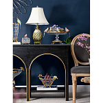 Чаша из прозрачного стекла на бронзовых ножках с фигурками попугаев Eden Garden варинант исполнения - 4 | Loft Concept в Твери