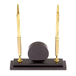 Часы настольные с двумя ручками из натурального камня Stone Clock варинант исполнения - 5 | Loft Concept в Твери