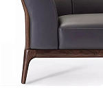 Диван двухместный c каркасом из массива дерева Double Sofa Made of Walnut Wood варинант исполнения - 3 | Loft Concept в Твери