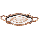 Поднос декоративный с фигурками птиц Mirror Surface Bronze варинант исполнения - 1 | Loft Concept в Твери