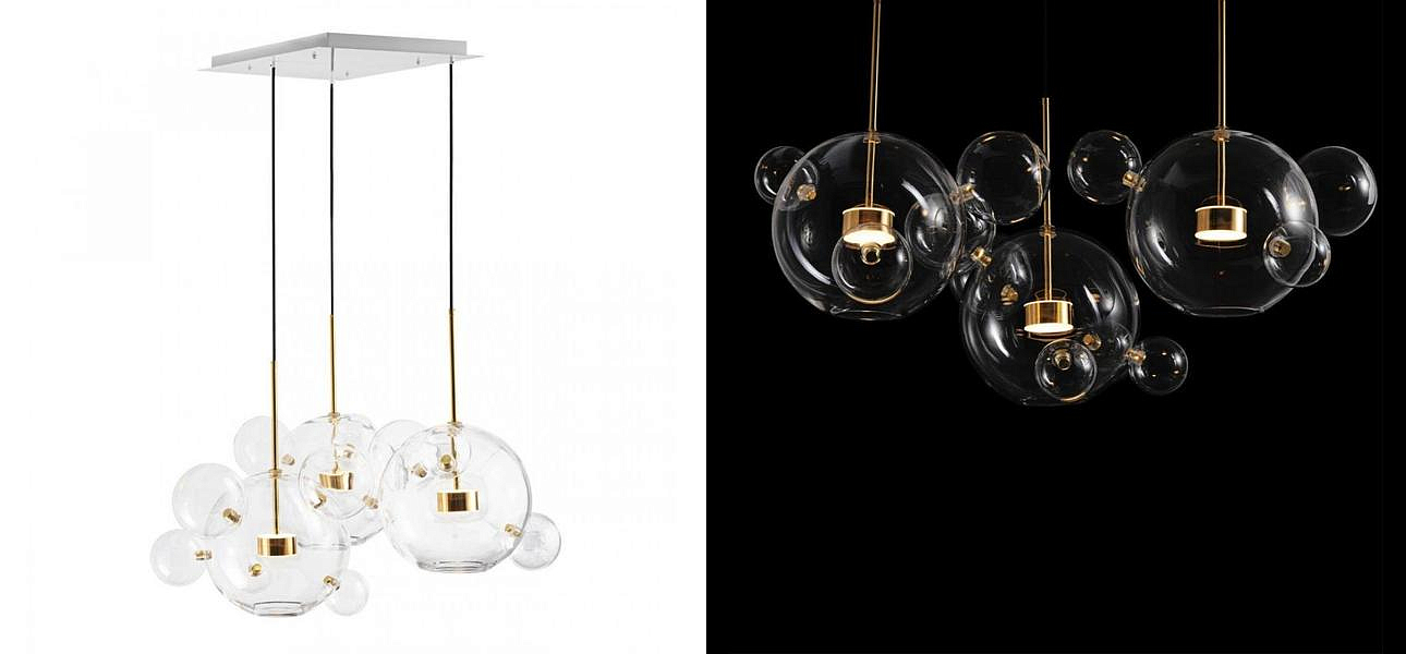 Светодиодный светильник Giopato & Coombes Bubble Chandelier Linear Circle 3 плафона Светодиодный светильник Giopato & Coombes Bubble Chandelier Linear Circle 3 плафона - Loft-Concept в Твери