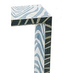 Консоль Дизайнерская Kenya Console ZEBRA Bone Inlay blue варинант исполнения - 3 | Loft Concept в Твери