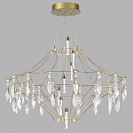 Люстра подвесная из металла с прозрачными подвесками из хрусталя Quasar 93 варинант исполнения - 6 | Loft Concept в Твери