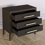 Тумба Primo  с тремя ящиками шпон темный орех варинант исполнения - 3 | Loft Concept в Твери