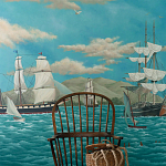 Обои ручная роспись Nantucket Crossing Brandt colourway on scenic paper варинант исполнения - 3 | Loft Concept в Твери