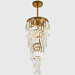 Многоярусная люстра с прямоугольными хрустальными подвесками Allard Crystal Chandelier варинант исполнения - 3 | Loft Concept в Твери