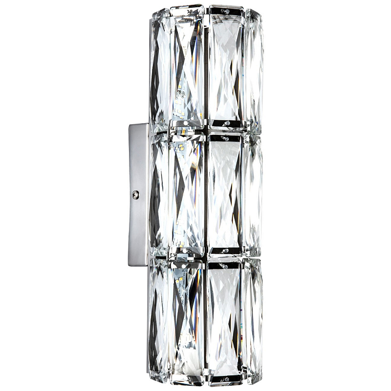 Хрустальное бра Marzia Crysral Chrome Wall Lamp Хром Прозрачное Стекло в Твери | Loft Concept 