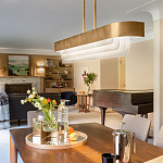 Люстра подвесная прямоугольная цвета латунь Kichler варинант исполнения - 6 | Loft Concept в Твери