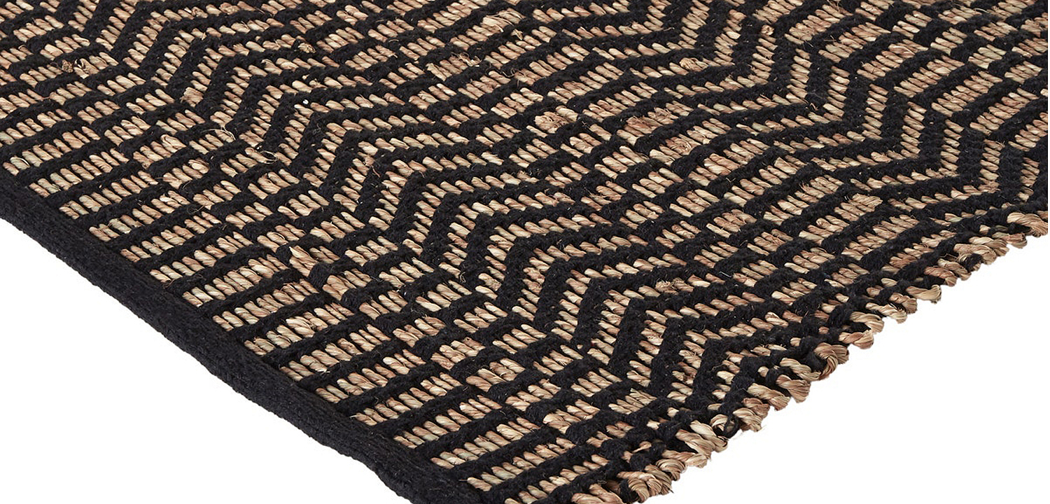 Ковер Zig Zag Carpet black Ковер Zig Zag Carpet black - Loft-Concept в Твери
