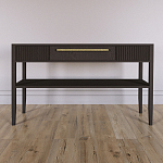 Дизайнерская Консоль с полкой и ящиком Primo Темный орех варинант исполнения - 1 | Loft Concept в Твери