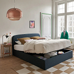 Двуспальная кровать с подъемным механизмом Mathise Bed Deep Blue варинант исполнения - 8 | Loft Concept в Твери