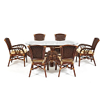 Комплект обеденный из ротанга Eloise grand варинант исполнения - 1 | Loft Concept в Твери