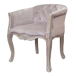 Кресло низкое в стиле прованс Розовый Велюр Louis French Armchair  варинант исполнения - 3 | Loft Concept в Твери
