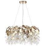 Люстра с декоративными подвесками из прозрачного стекла в форме монеток FAIRYTREE Light варинант исполнения - 6 | Loft Concept в Твери