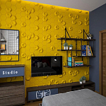 Гипсовая 3D Панель M-41 A, B варинант исполнения - 3 | Loft Concept в Твери